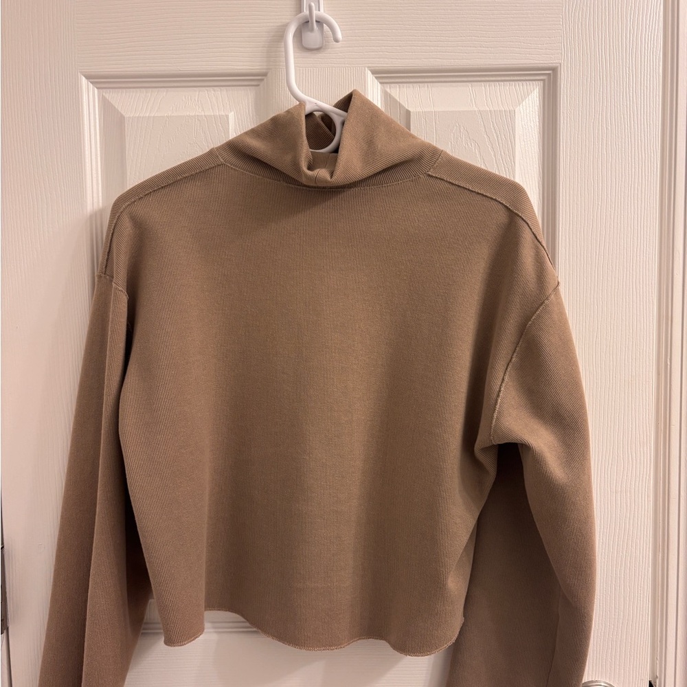 Chic Zara Set: Skirt and Cropped Turtleneck